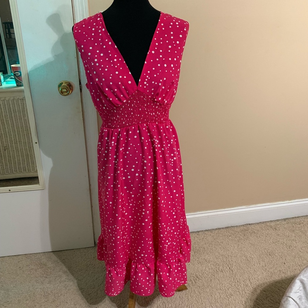 Pink Polka Dot Dress